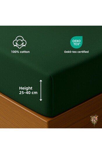 Strauss Home Premium 40cm High Bed Elastic Combed Cotton Sheet 100% Cotton 150Gr/M2 Oeko Tex