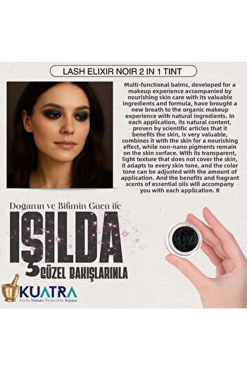 KUATRA Lash Elixir Noir Eye Shadow/Liner Multi-Use Tint with Lash &Skin Care