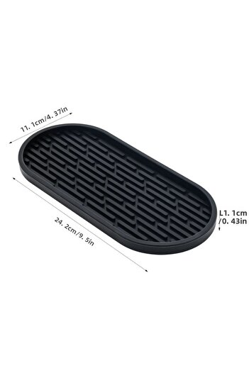 Dem Home Silicone Oil Pot Base, Soap Dish Organizer, Soap Dish Base, Oil Pot Stand Oval