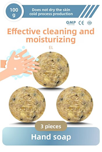 sabunal Hand Soap 3 Pieces - Natural Oil Blended Intense Moisturizing Bath Soap