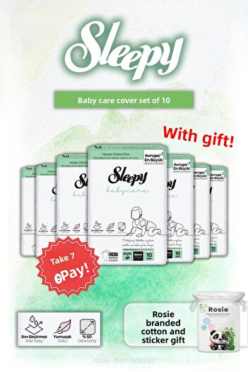 Sleepy Buy 7 Pay 6 Babycare Baby Care Cover 10Pcs and Rosie Cotton Gift