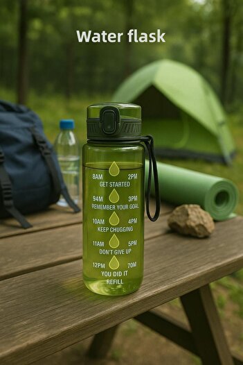 EWs Drinking Bottle & Water Bottle & Sports Water Bottle Green 1000 ml