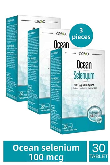 Ocean Selenium 100 Mcg 30 Tablets 3 Pieces