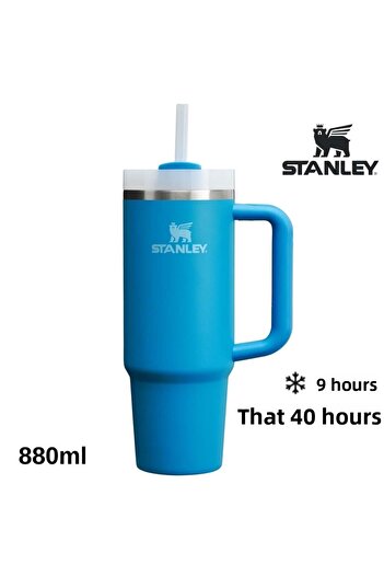 Stanley Quencher H2O Flowstate ™   Tumbler Thermos with Straw 0.8L Flask with Straw Blue