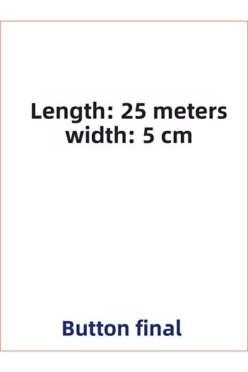 Final Düğme 5 cm X 25 Meters Black Wide Flat Rubber – for Waist, Leg, Underwear and Elastic Band