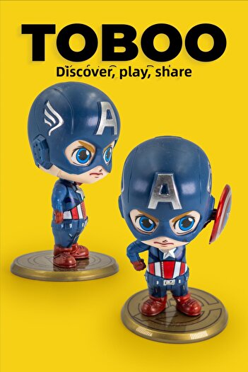 shop Captain America Bobble-Head Collectible Figure – 10 cm Mini Design