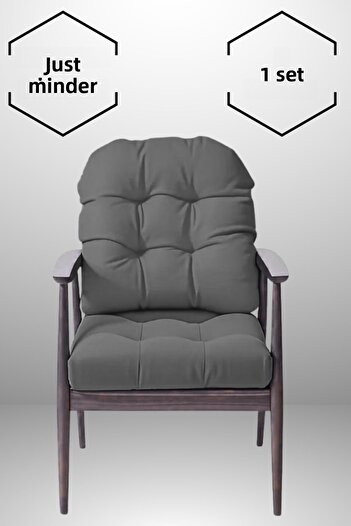 MoMMe Chair Cushion 45X45 cm Seat and Back (1 Set) Anthracite Gray