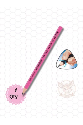 Fatih My First Pencil (My First Pencil) Jumbo Pencil Triangle Pencil Starter Pencil Pink (1 Piece)