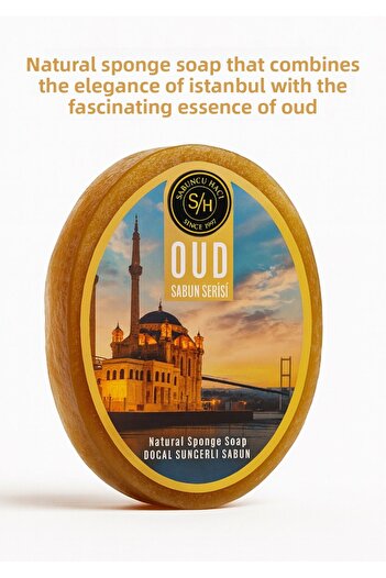 Sabuncu Hacı Oud Istanbul (Helps Repair Sunken and Strawberry Legs) Natural Sponge Soap 130-140 Gr