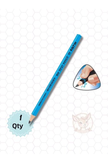 Fatih My First Pencil (My First Pencil) Jumbo Pencil Triangle Pencil Starter Pencil Blue (1 Piece)