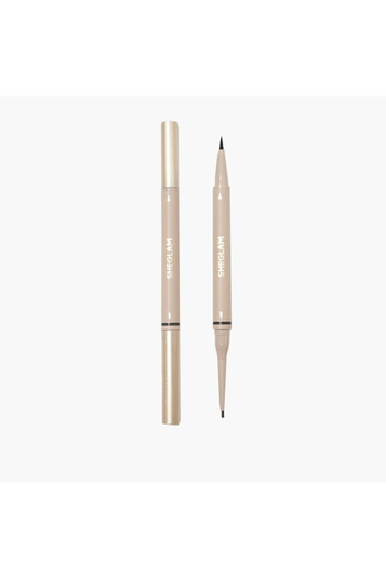 SHEGLAM قلم حواجب 2 في 1 من Brows On Demand - لون الشوكولاتة