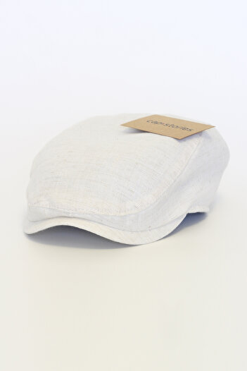 Capstories White Linen Cap Summer Standard Size Hat (Shipped in Box)