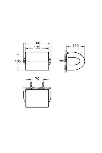 Artema A44228 artema architect toilet paper holder, shiny stainless steel
