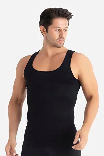 Arma Yıldız Men's Black Firming Corset Tank Top Belly Anti-Sagging Body Shaper