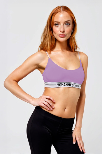 Yohannes Club Γυναικείο, βαμβακερό σουτιέν Bralet, Bralet με λάστιχο που ταιριάζει με το δέρμα, λιλά