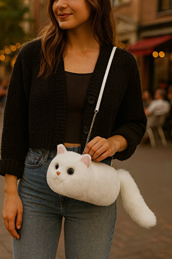 TOYFEST B&D Cat Handbag White