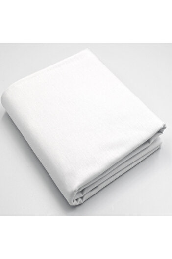Virginia TEX Ranforce Premium Cotton Fabric for DIY Bed Linen (500 cm x 240 cm) white