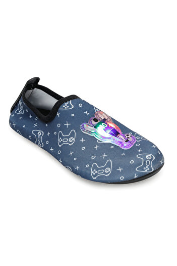 Peluche Lighted Football Figure Non-Slip Sole Flexible Lightweight Durable Children's Pool Beach Sea Shoes