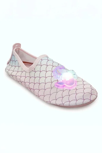 Peluche Lighted Mermaid Unicorn Figure Non-Slip Sole Flexible Durable Children's Pool Beach Sea Shoes