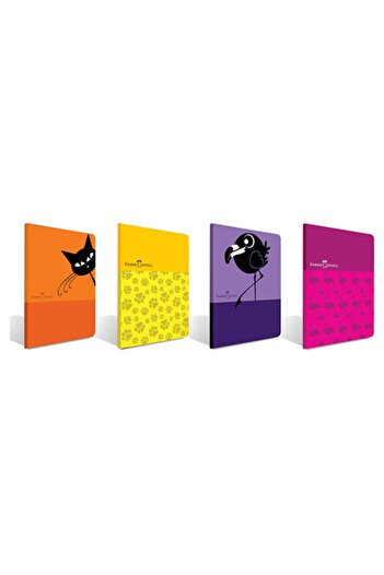 Faber Castell A5 Kaye Stitched Notebook Look Plastic Cover Striped 60 Sheets 5075000156 (Pack of 12)