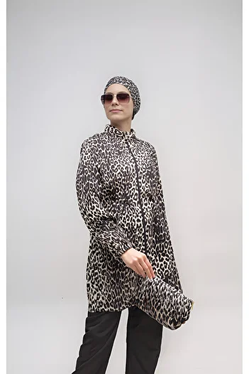 dilber fashion Σετ μαγιό Hijab με κορδόνι που δένει τη μέση με μπόνε και τσάντα δώρο