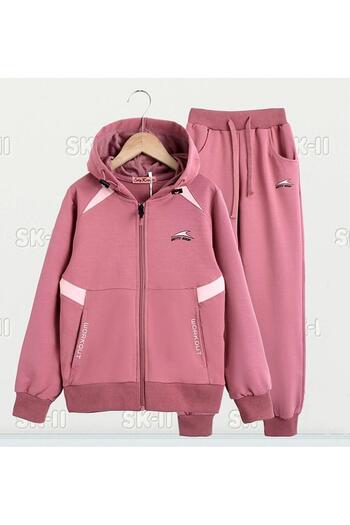 SETTY KOOP Children Athletic Tracksuit Hoodie Jacket and Sweatpants Set for Girls