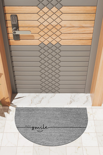 Dormot Modern Digital Mat Gray Happy Smile Mat - Door Mat