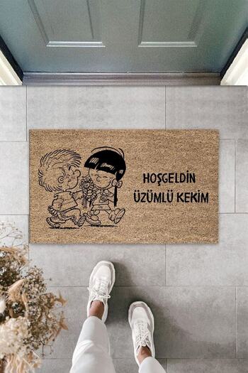 Dormot Modern Digital Printing - Brown Welcome to My Raisin Cake - 70x45 Cm Doormat