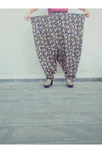 hoaryage Viscose Press Fabric Floral Patterned Shalwar with Pockets 100% Cotton 34-48 Size