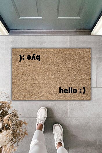 Dormot Modern Digital Printing - Hello - Bye Doormat - Door Mat
