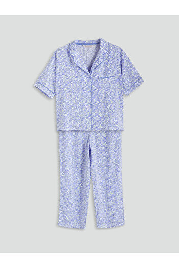 LC Waikiki Create Your Style from Uzg Store |   Shirt Collar Patterned Women's Pajama Set