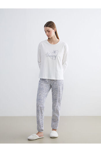 LC Waikiki Create Your Style from Uzg Store |   Crew Neck Printed Women's Pajama Set