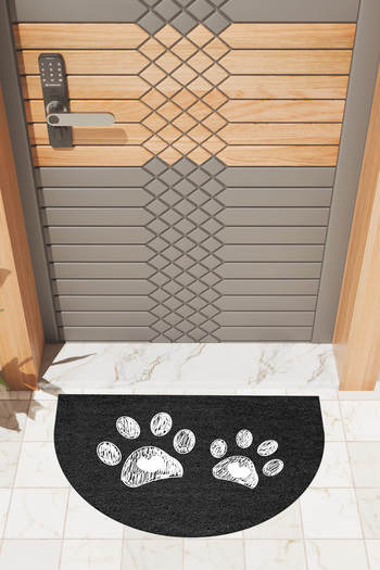 Dormot Modern Digital Doormat Black Double Paw Doormat - Front Door Mat