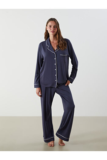 LC Waikiki Sparkling Selections from Shining Store |   Shirt Collar Women's Pajama Set