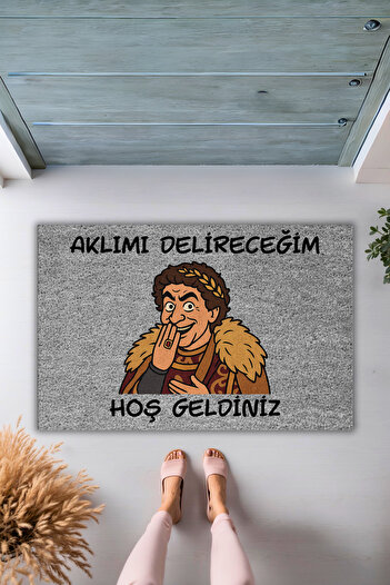 Dormot Imprimare digitală modernă Prince Doormat Gri Prince I Will Be Crazy Doormat