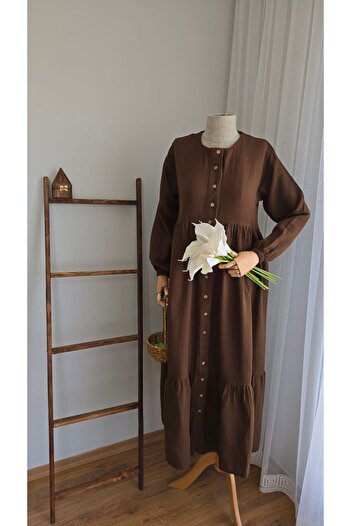 Store Sahra Müslin Tesettür Elbise