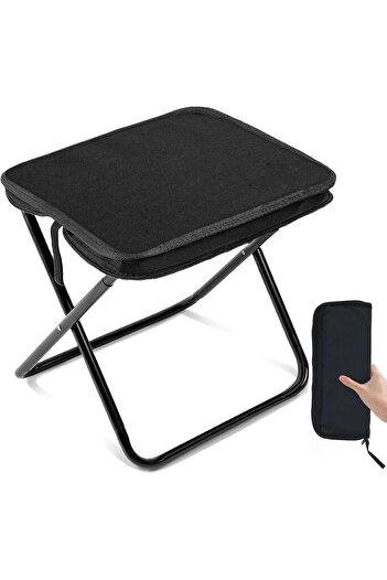 erorex Camping Stool 13" Outdoor Foldable Stool Lightweight Aluminum Alloy Frame Thicked Cushion