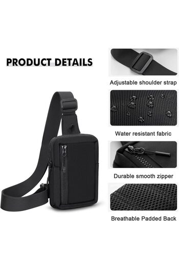 erorex Sling Bag Lightweight Compact Crossbody Bag Adjustable Strap Durable Water Resistant Material