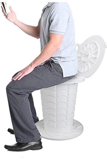 erorex Retractable Portable Toilet Adjustable Height Camp Toilet Foldable Travel Toilet Cushion Soft