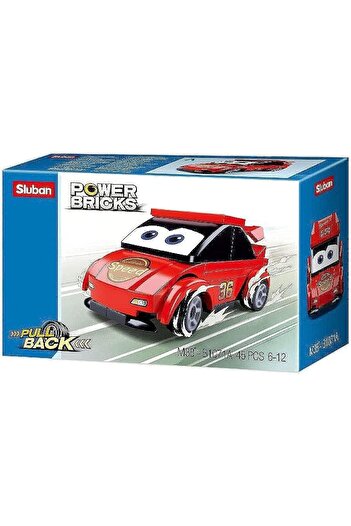 erorex Power Bricks Series Red Car Building Blocks 45 Pcs For Age 6+ Years Old