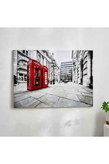 Home Box Nairobi Calling Booth Hand-Painted Gloss Wall Art – 70x50x1.8 cm