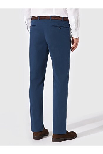Hiltl Chino Aviator Blue Regular Fit Cotton Elastane Trousers