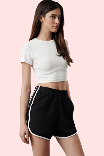 PayBuy Women's Fashion Short Knitted Shorts High Waist Straight Fit Color Daily Use Summer Shorts