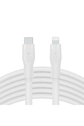 Belkin BoostCharge Flex Silicone USB Type C to Lightning Cable (3M/10ft), MFi Certified 20W Fast Cha