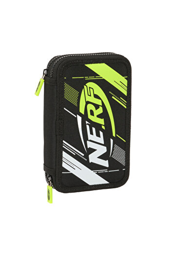Nerf Double Pencil Case Get ready Black 12.5 x 19.5 x 4 cm (28 Pieces)