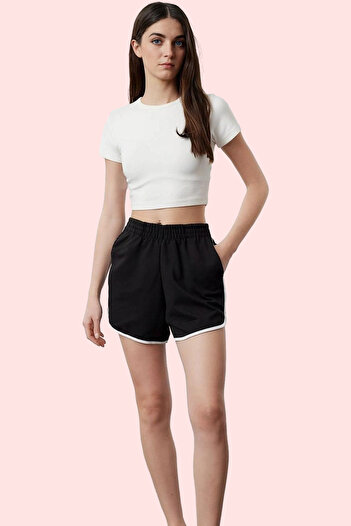 PayBuy Women's Fashion Short Knitted Shorts High Waist Straight Fit Color Daily Use Summer Shorts