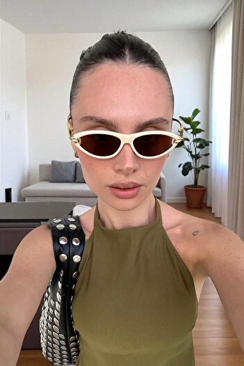 REN EYEWEAR Cat Eye Women's Sunglasses with Ren Knopline Metal Handle |   Uv400, Metal Knot Handle Detail