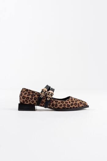 EMOYRA Murder Leopard Belt Detailed Women's Heeled Shoes