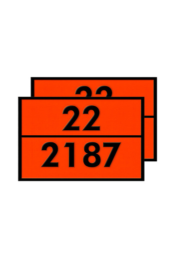 Badem10 Metal 40X30Cm Sheet (1 Pair) 22-2187 Hazardous Material Warning Carbon Dioxide Gas Transportation Storage