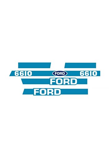 PEREN TRAKTÖR Kit de inscripții laterale albastre Ford 6610